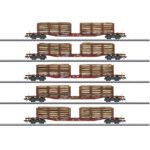 Coffret de 5 wagons transport de bois MARKLIN-47154