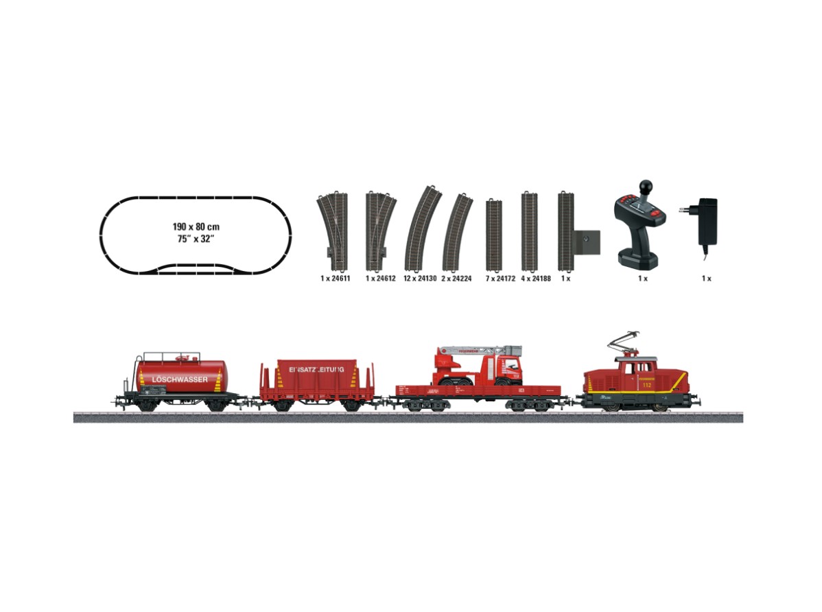 Marklin start up - 29722 Contenu coffret de démarrage pompiers