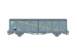 LS MODELS-30671 Wagon Couvert EVS gris bande jaune