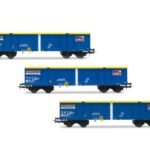 Coffret 3 wagons tombereaux Eamnos JOUEF- HJ6293