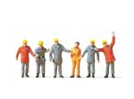 PREISER-10458 Ouvriers et techniciens en intervention 6 figurines HO