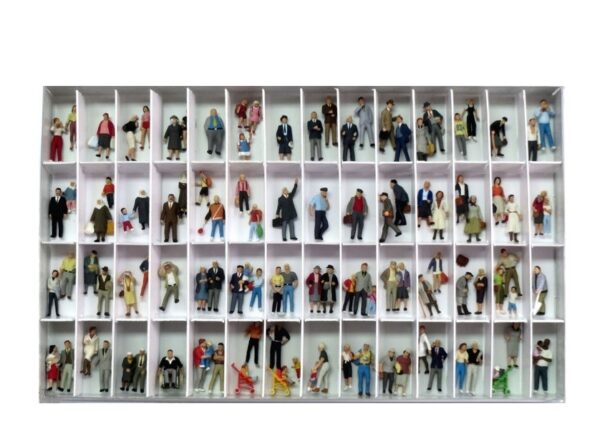 Décoration Diorama Gare Rue Figurines Peintes échelle HO 1:100 - Lot De 100 Personnages Assis Pour Modélisme Train - Décoration Paysage Réaliste