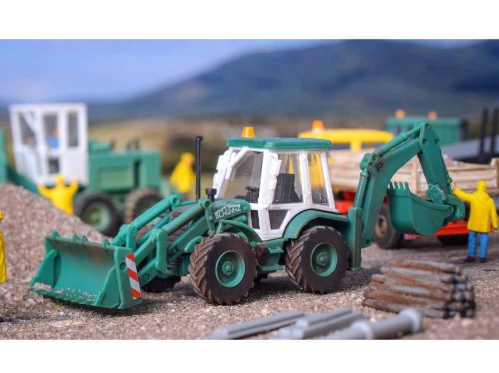 KIBRI-15217 Chargeuse pelleteuse HO Tractopelle JCB KIBRI-15217