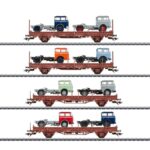 Coffret de wagons à ranchers avec camions MARKLIN-46406