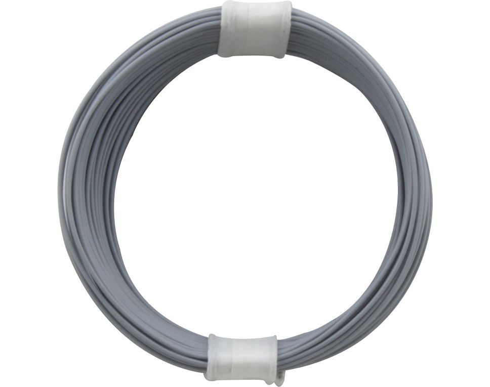 UTM MF-100410GS Cable souple de 0.04mm2 en couronne de 10m gris Fil de câblage gris 0.04mm2 x 10m UTM-100410GS