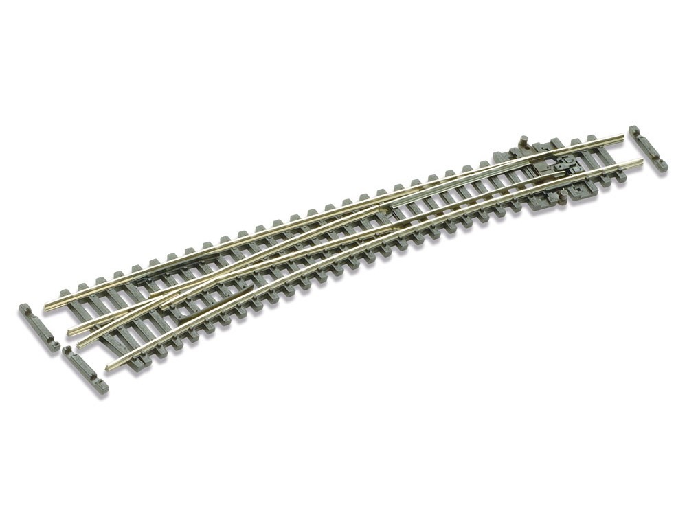 Aiguillage courbe N code 55 Electrofrog à gauche PECO-SLE387F