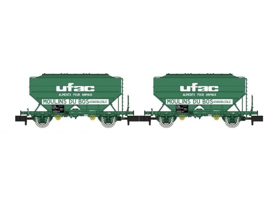 Wagons céréaliers UFAC Moulins du Bos REE-NW321