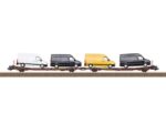 TRIX-24428 Double wagons plats avec Volkswagen Crafter