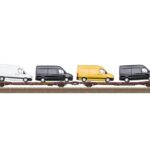 Paire de wagons plats avec Volkswagen Crafter TRIX-24428
