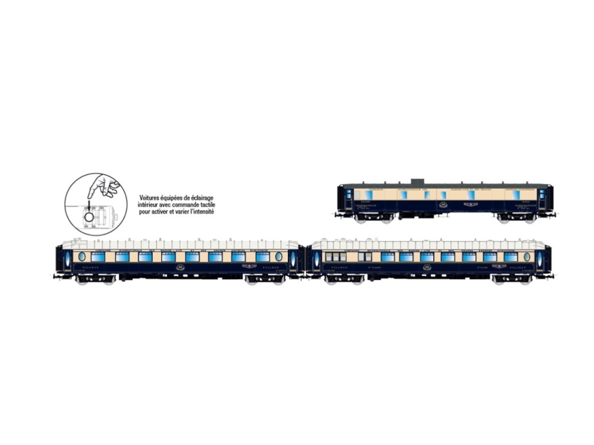 Coffret N°1 de 3 voitures de l'Etoile du nord CIWL JOUEF-HJ4198