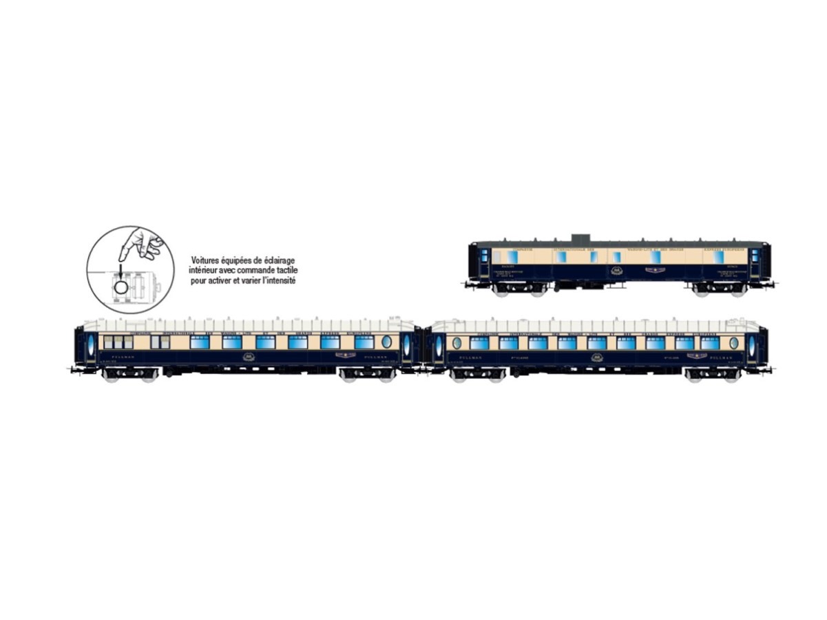 Coffret N°2 de 3 voitures de l'Etoile du nord CIWL JOUEF-HJ4199
