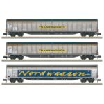 Coffret 3 wagons parois coulissantes MINITRIX-18297