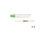 VIESSMANN-3552 Led verte avec résistance X 4