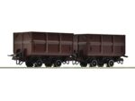 Roco-34499 boite de 2 wagonnets à charbon HOe livrée brun