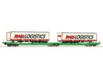 Roco-6600005 Wagon double articulé T3000e porte remorque Mars Logistics