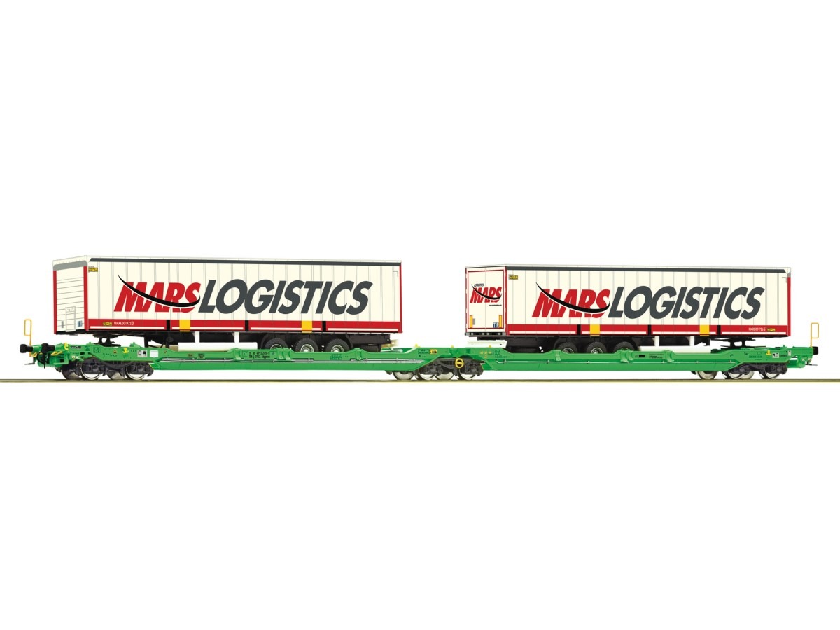Wagon double articulé porte remorque Mars Logistics ROCO-6600005