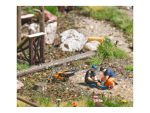 BUSCH-79825 Scène d'accident de vélo - personnages et accessoires H0-1-87ème