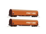 Roco-6600161 Coffret 2 wagons à baches coulissantes FRET SNCF