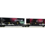 Wagon double articulé porte remorque GATT ROCO-6600170