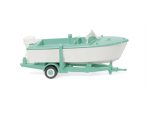 WIKING-9503 Bateau à moteur sur remorque HO