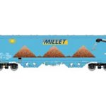 Wagon céréalier MILLET à trémies soleil et maïs LS MODELS-30588