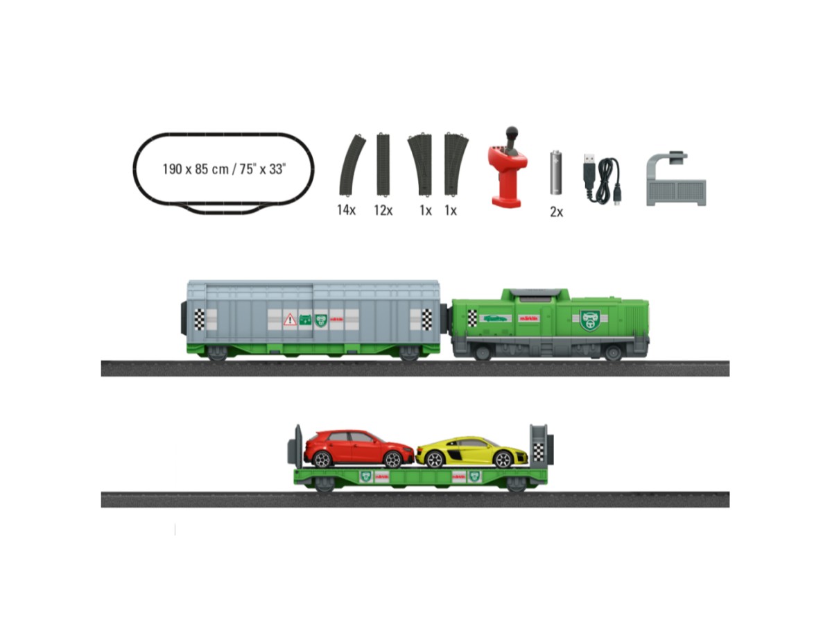 MARKLIN MY WORLD-29347 Contenu du coffret de démarrage transport de voitures