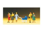 PREISER-10024 Passantes - 5 figurines et poussette