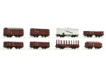 Roco-44003 Coffret 8 wagons de marchandises DRG Epoque II