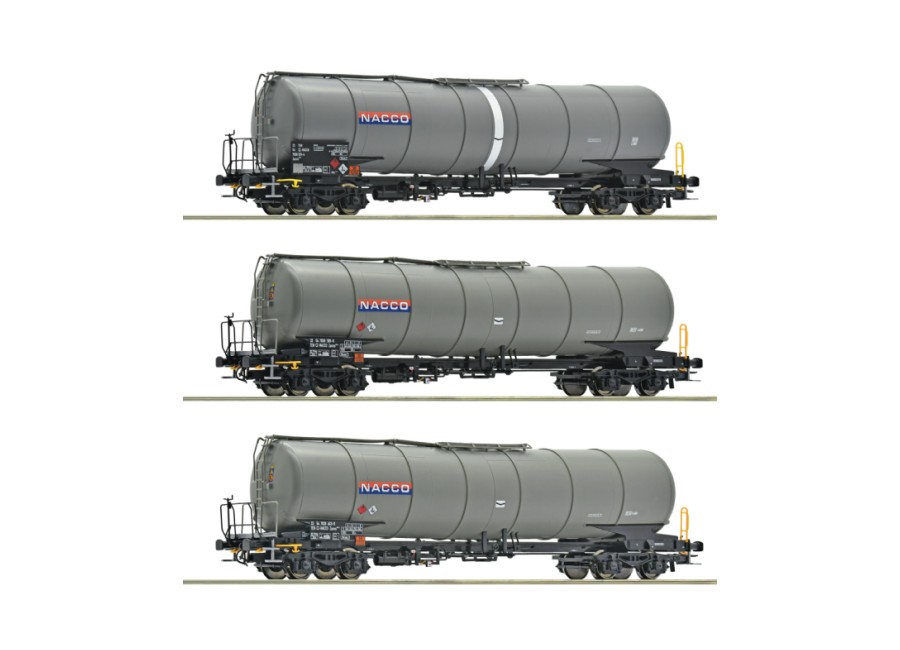 Coffret de 3 wagons citernes NACCO ROCO-6600197