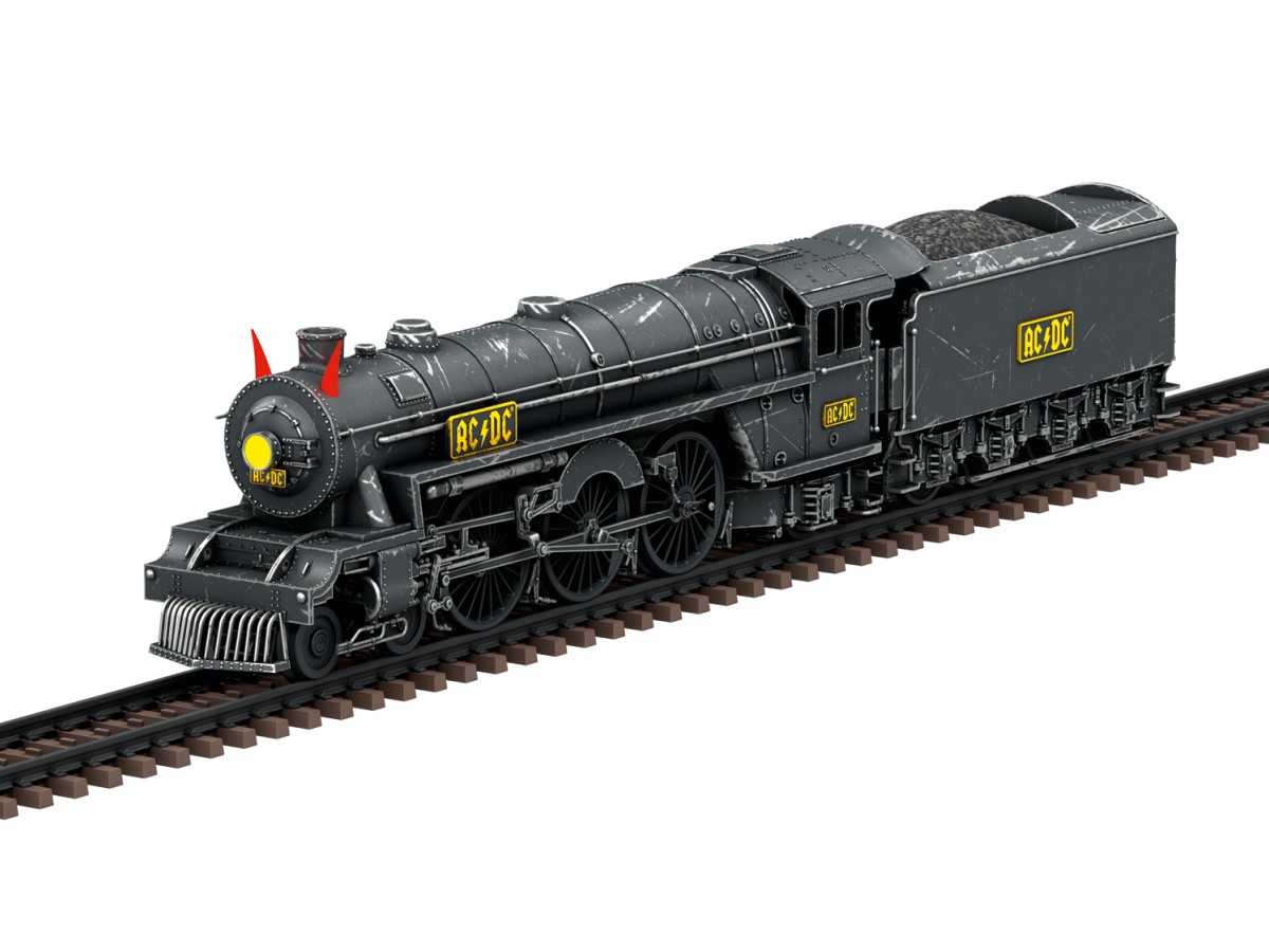 Locomotive à vapeur ACDC avec tender Black Ice TRIX-25492