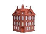 VOLLMER-43807 Maison d'angle cheminots en briques rouges HO
