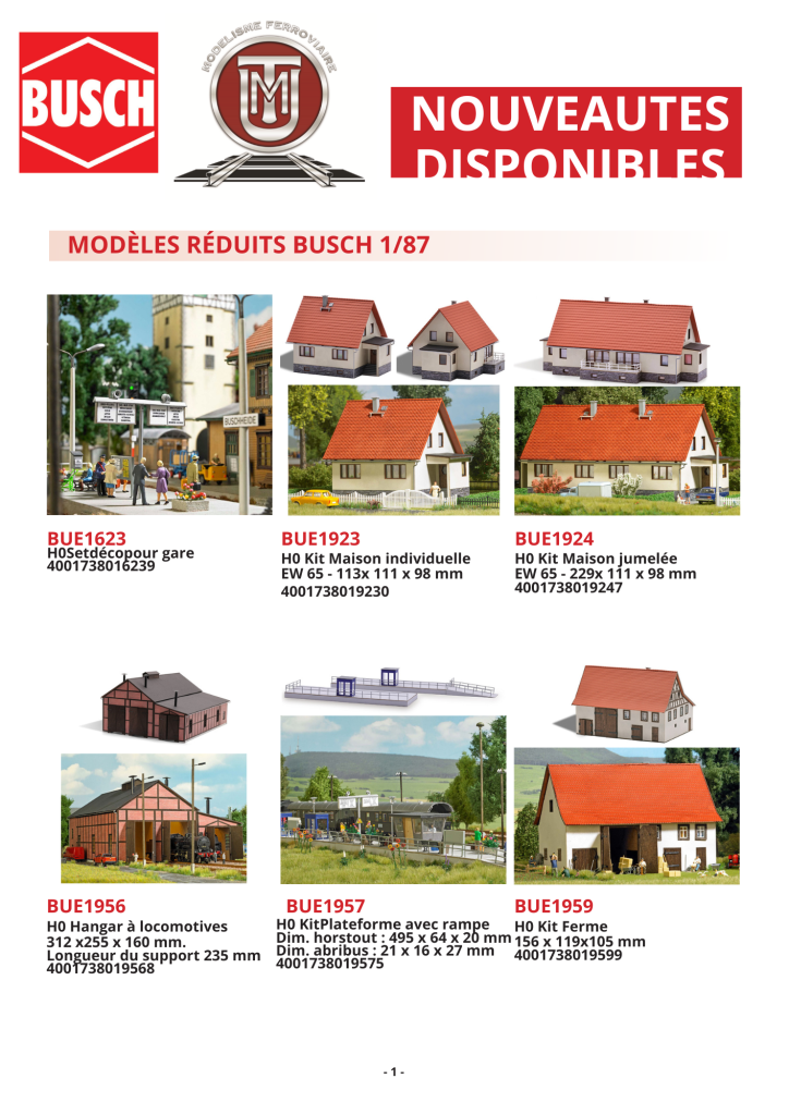 Précommandez dès maintenant les Nouveautés Busch 1/87