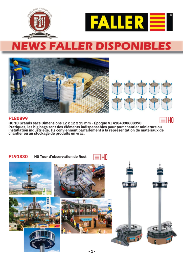 🚂 NOUVEAUTÉS FALLER – À COMMANDER CHEZ UTM MODÉLISME FERROVIAIRE !