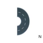 Route en courbe - Virage 180° N BUSCH-7099