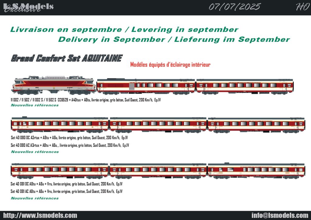 🚨 RÉSERVATIONS OUVERTES – GRAND CONFORT “AQUITAINE” LS MODELS – ÉCHELLE H0 🚨