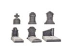 VOLLMER-48282 Lot de 6 pierres tombales HO pour cimetière