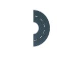 BUSCH-1103 Route - Virage HO ou TT 180°