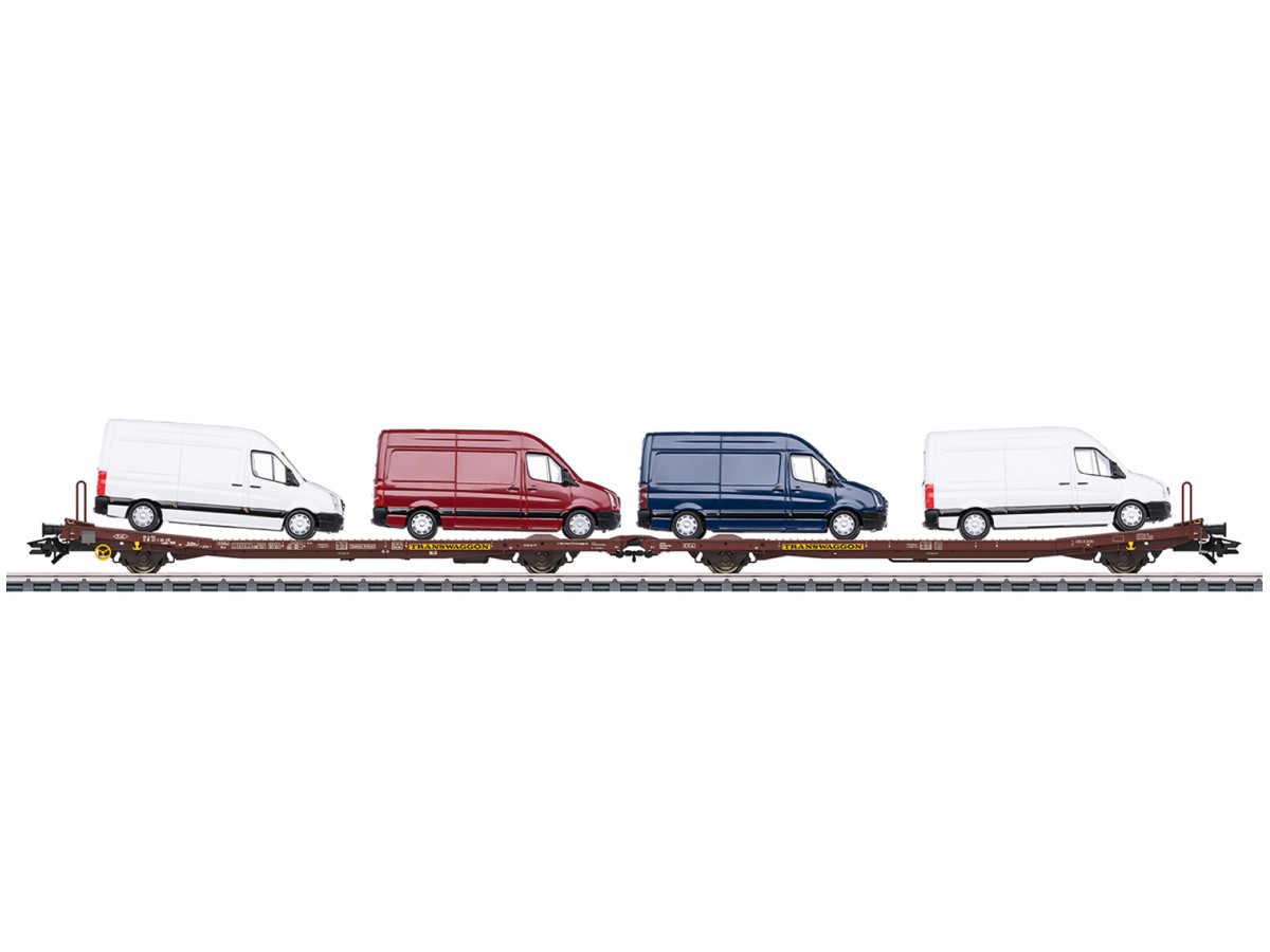 Double wagons plats avec Volkswagen Crafter MARKLIN-47430