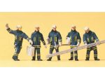 PREISER-10484 Pompiers en intervention - 5 figurines HO