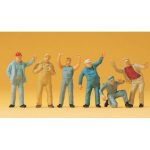Boite de 6 figurines représentant des chauffeurs de camion dans différentes positions