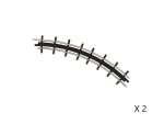 BUSCH-12323 Rail courbe HOf 45°