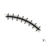 Voie minière Rails courbes HOf 45° R=115mm BUSCH-12323