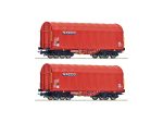 Roco-6600226 Coffret de 2 wagons à bache coulissante NACCO