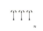 FALLER-272126 Lot de 3 lampadaires doubles à Leds échelle N