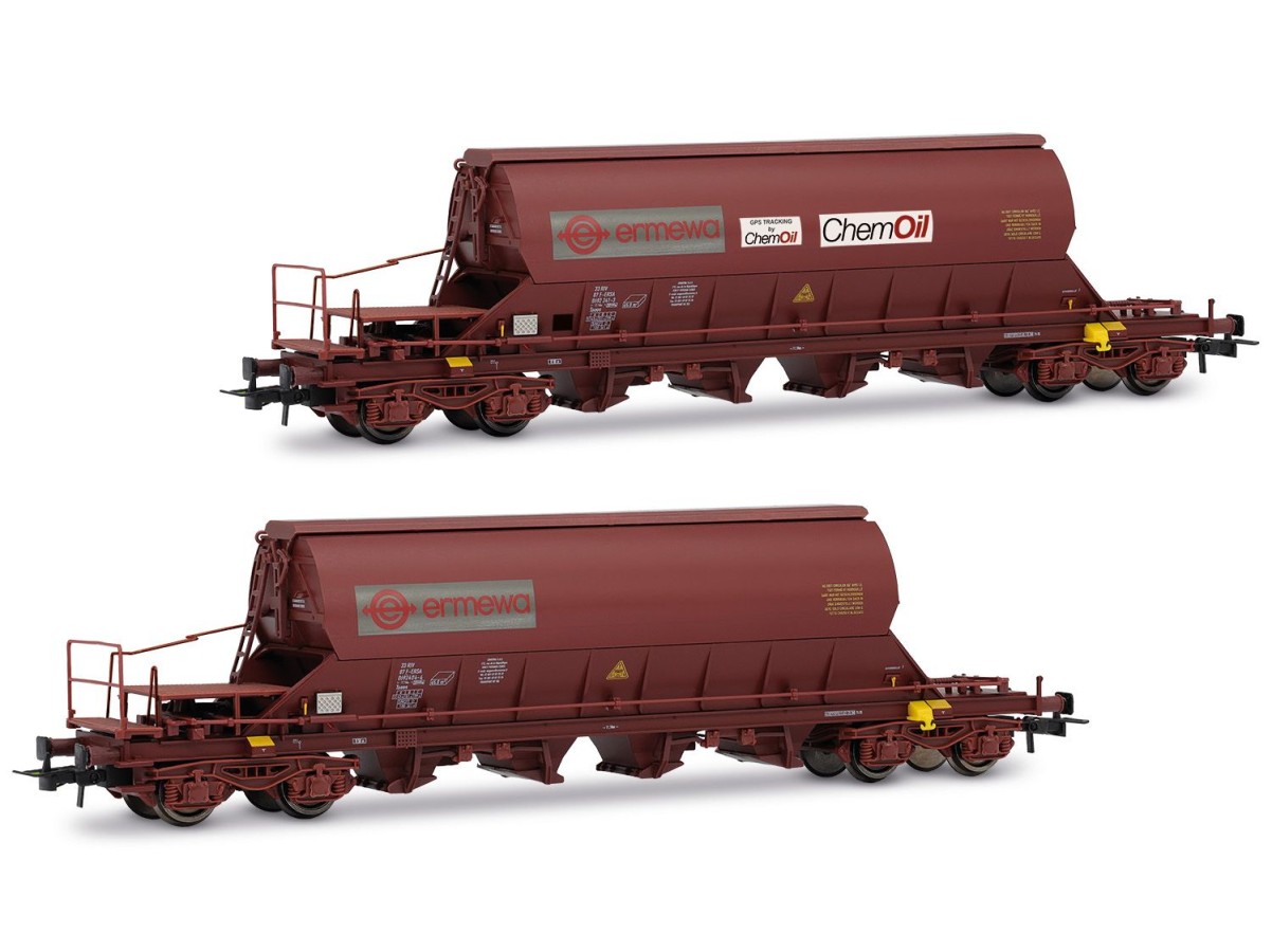Wagons F-ERSA à trémies ERMEWA CHEMOIL JOUEF-HJ6228