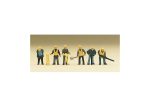 PREISER-79035 Poseurs de voie en équipe - 6 Figurines et outillage N