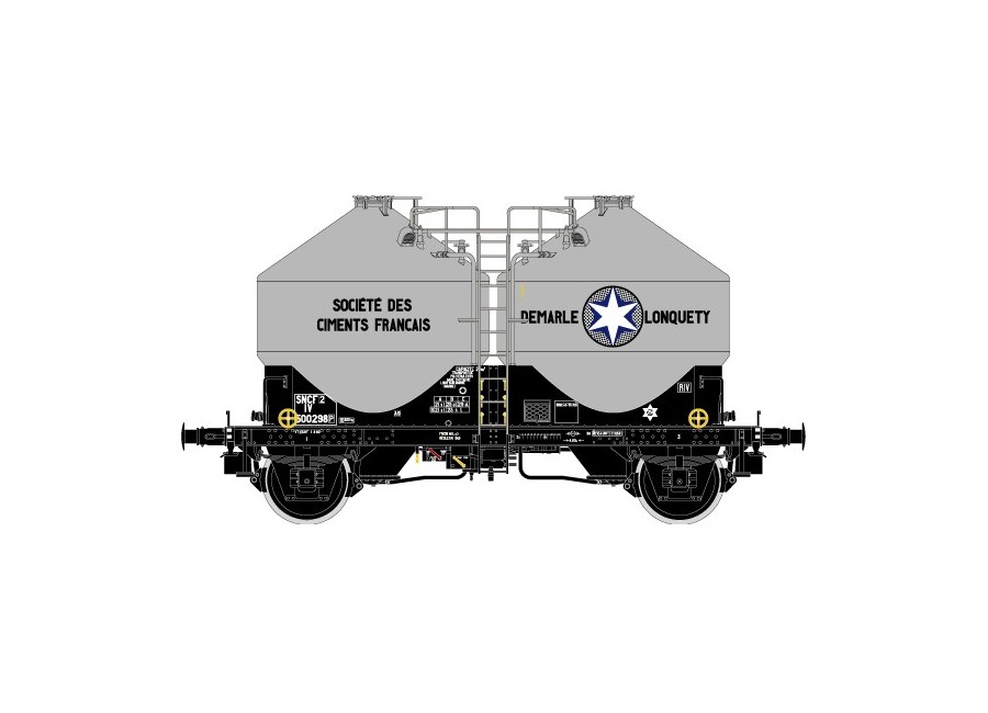 Wagon cimentier DEMARLE LONQUETY R37-HO43117