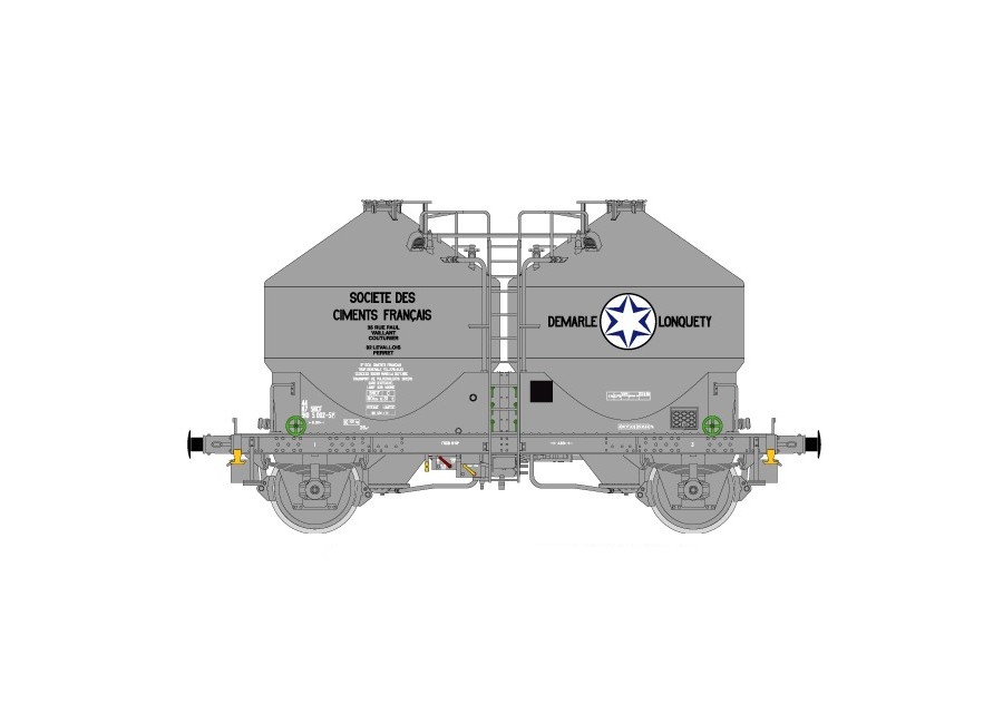 Wagon cimentier DEMARLE LONQUETY R37-HO43124