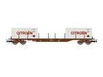 JOUEF-HJ6310 Wagon plat et ranchers SNCF chargé de conteneurs citroën