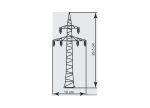 KIBRI-38533 Dimensions Pylone électrique HO